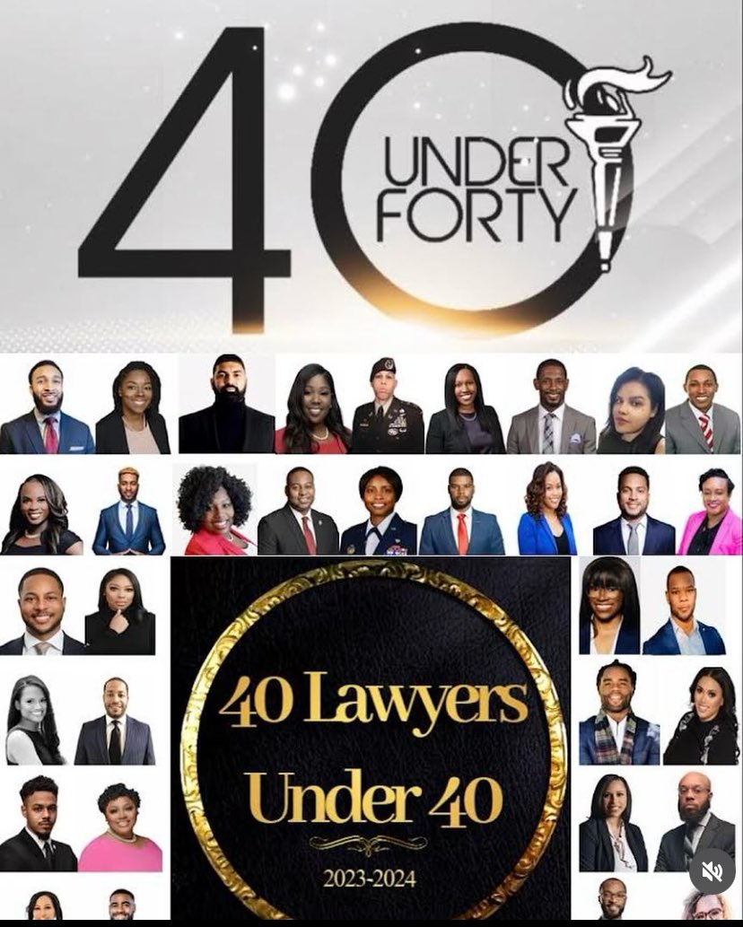 Congratulations Alex on being in the top 40 lawyers under forty 🙌🏾 🎊#TopLawyers #AtlantaLawyers #BestLawyers #BlackEntrepreneurs #BlackBusinesses