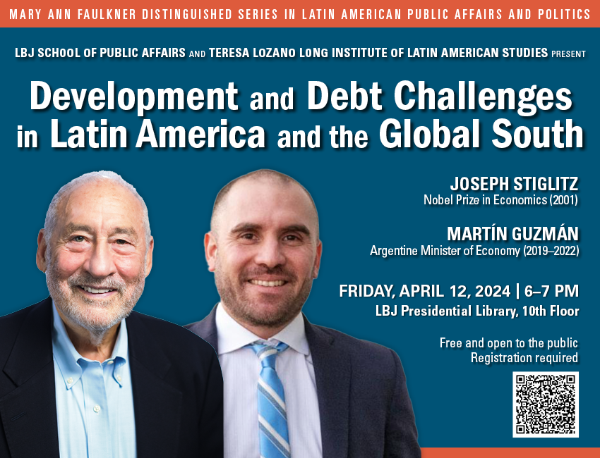 LLILAS BENSON (@llilasbenson) on Twitter photo Register now to attend this talk by Nobel Laureate in Economics Joseph E. Stiglitz and former Argentine Minister of Economy MartĂn Guzmán. All info here: liberalarts.utexas.edu/llilas/events/…
<a href="/TheLBJSchool/">The LBJ School</a> <a href="/LiberalArtsUT/">UT Liberal Arts</a> <a href="/UTexasGlobal/">Texas Global</a> <a href="/UTexasMcCombs/">Texas McCombs</a> <a href="/UTGovernment/">UT Government</a> Register now to attend this talk by Nobel Laureate in Economics Joseph E. Stiglitz and former Argentine Minister of Economy MartĂn Guzmán. All info here: liberalarts.utexas.edu/llilas/events/…
<a href="/TheLBJSchool/">The LBJ School</a> <a href="/LiberalArtsUT/">UT Liberal Arts</a> <a href="/UTexasGlobal/">Texas Global</a> <a href="/UTexasMcCombs/">Texas McCombs</a> <a href="/UTGovernment/">UT Government</a>