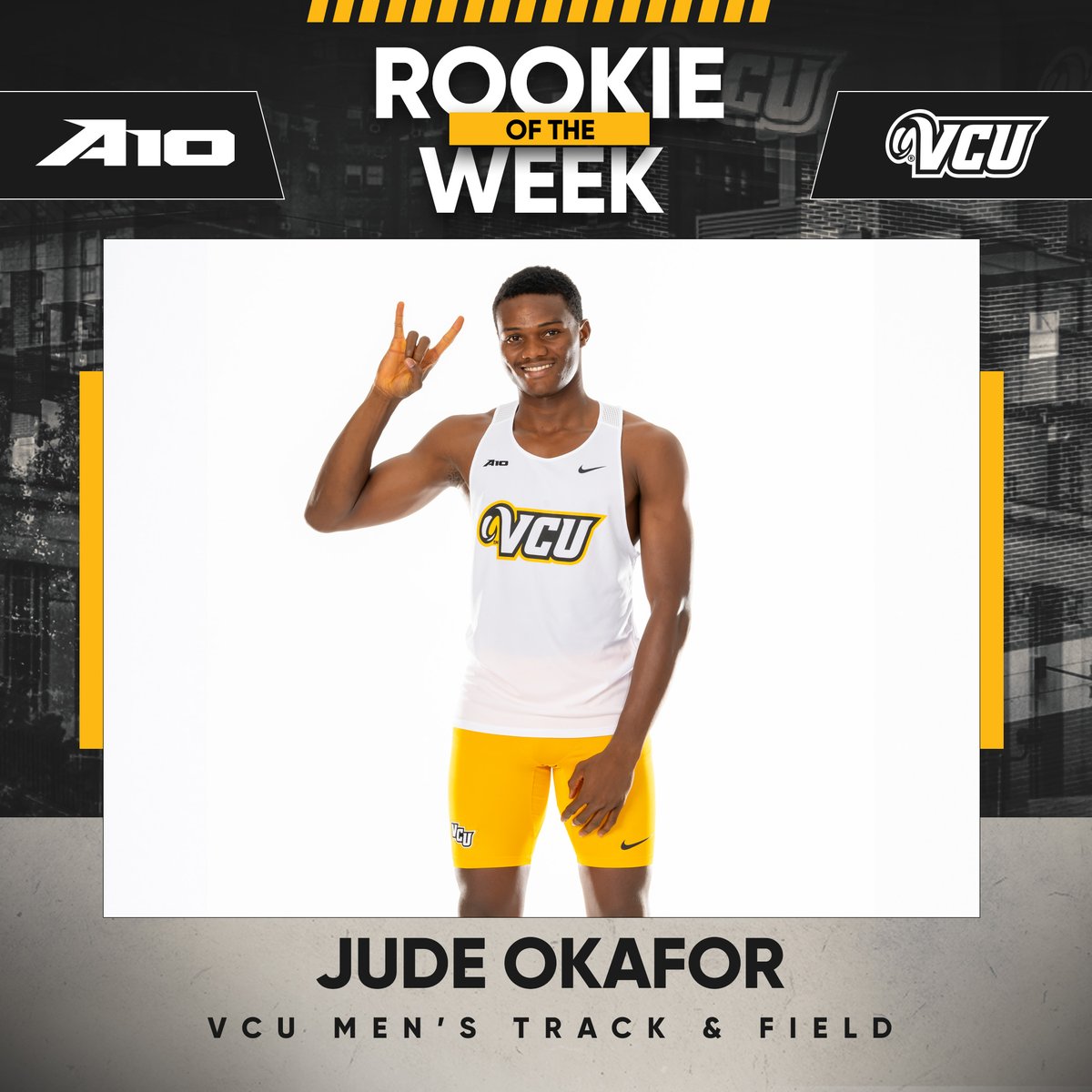 Congratulations Atlantic 10 Rookie of the Week, Jude Okafor! 👏 #LetsGoVCU