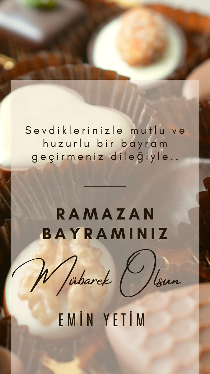 Tüm İslam coğrafyasının Ramazan Bayramı’nı tebrik ederim. Ramazan Bayramı’nın tüm insanlığa barış, sevgi, kardeşlik, dostluk ve huzur getirmesini Cenab-ı Allah'tan niyaz ederim. Ramazan Bayramınız Mübarek Olsun.