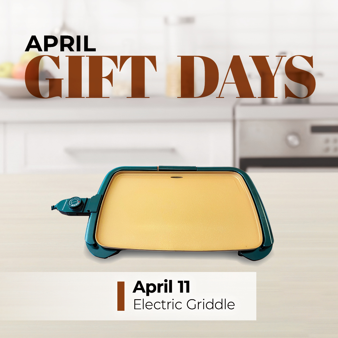 CAKES ON THE GRIDDLE! 🥞 This bad boy's non-stick surface and preheating will have you cooking up a scrumptious spread right on your counter! Get yours THIS THURSDAY!* *50 same-day Tier Credits earned required. While supplies last, 10am-8pm. See Boyd Rewards for details.