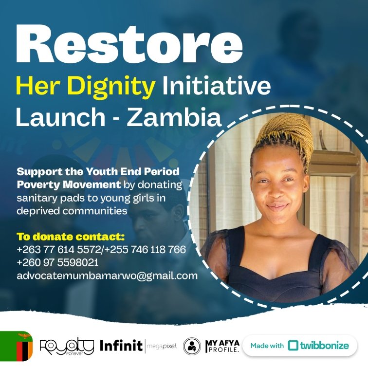 📣Young people across Africa🌍 and beyond are standing in solidarity with the Youth End Period Poverty Movement🇿🇲 who will mobilize en masse with one voice to combat #periodpoverty. The movement will also raise awareness and help end the stigma associated with #menstruation
