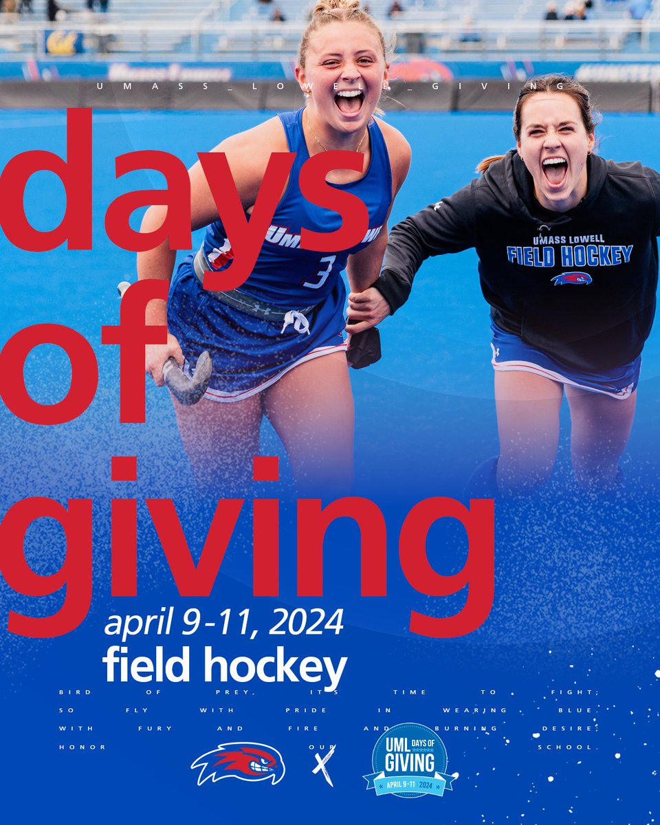 It's GO TIME! Days of Giving starts NOW and every gift matters to our student-athletes! GIVE HERE: bit.ly/3xpubtR #UnitedInBlue | #UMLGives