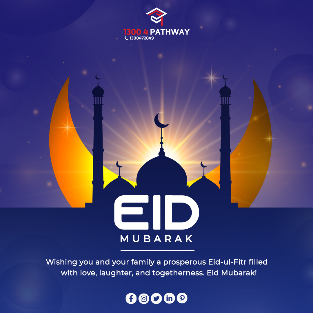 Wishing you and your family a prosperous Eid-ul-Fitr filled with love, laughter, and togetherness!

Eid Mubarak!

#EidMubarak #Eid2024 #Wishes #Festival #Ramzan #EidAlFitr #Immigration #MigrationServices #VisaServices #VisaConsultants #PathwayEducation