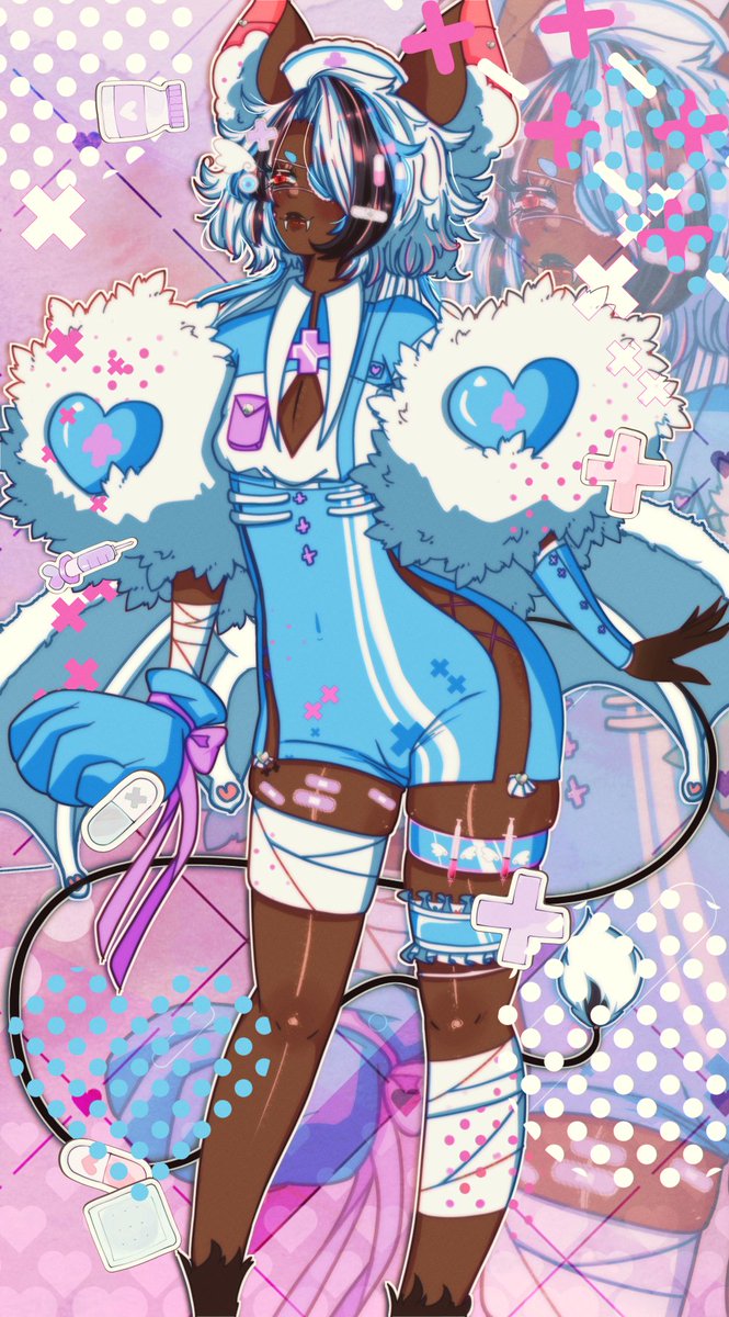 karutanarts's tweet photo. Happy #PortfolioDay 
Hi im karu a disabled artist, also a bat vtuber.
I do alot of colorful art, i draw adoptables and take comissions. If you like color slightly 90s style art please check me out!
https://t.co/0ozqmqPQiF https://t.co/6qWXre9etX