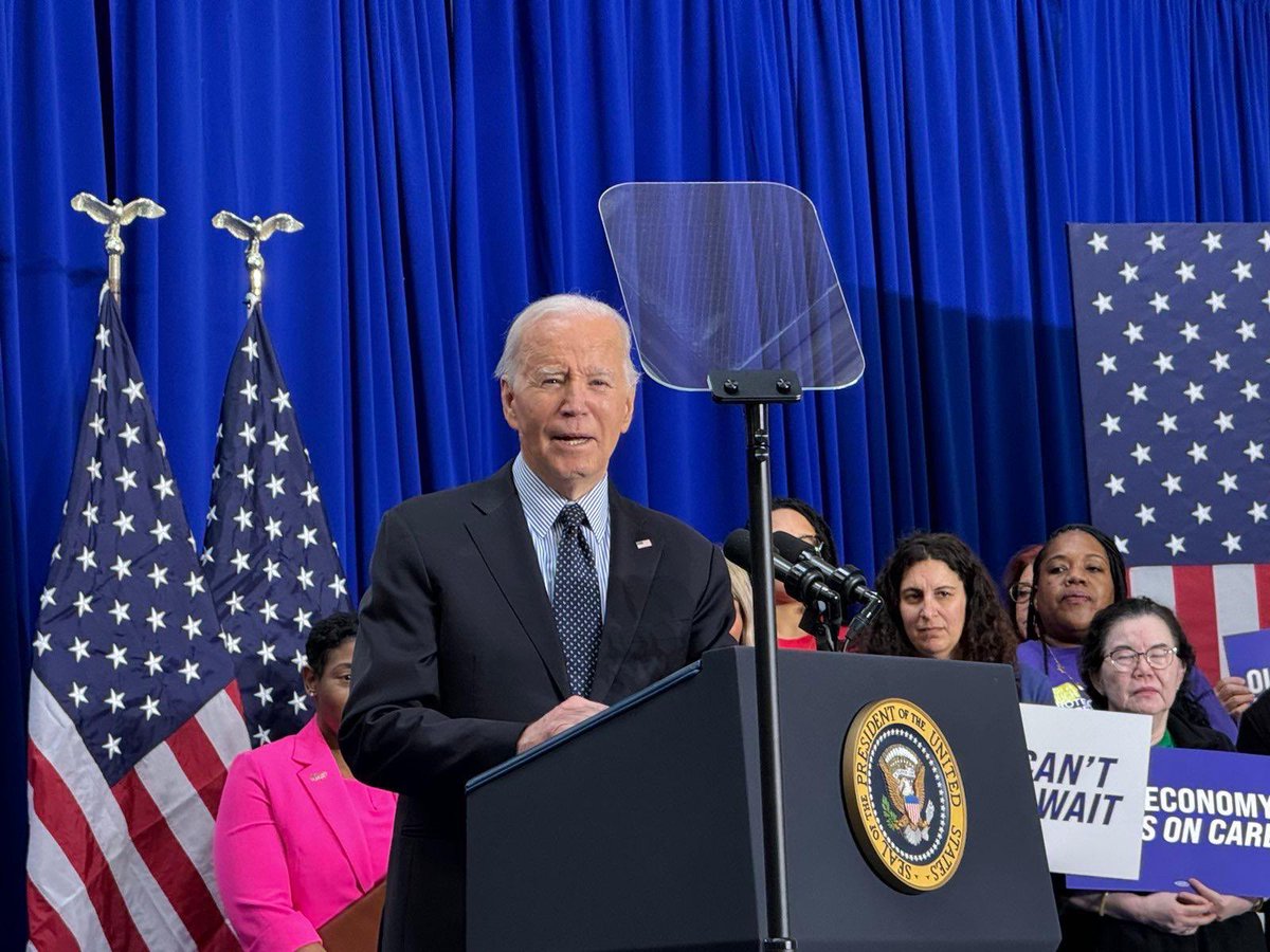 “We are the United States of America and there is NOTHING beyond our capacity” — That’s right @POTUS and winning respect, safe staffing and GOOD pay for care workers is what we WILL do! #TheCareEconomy #CareCantWait