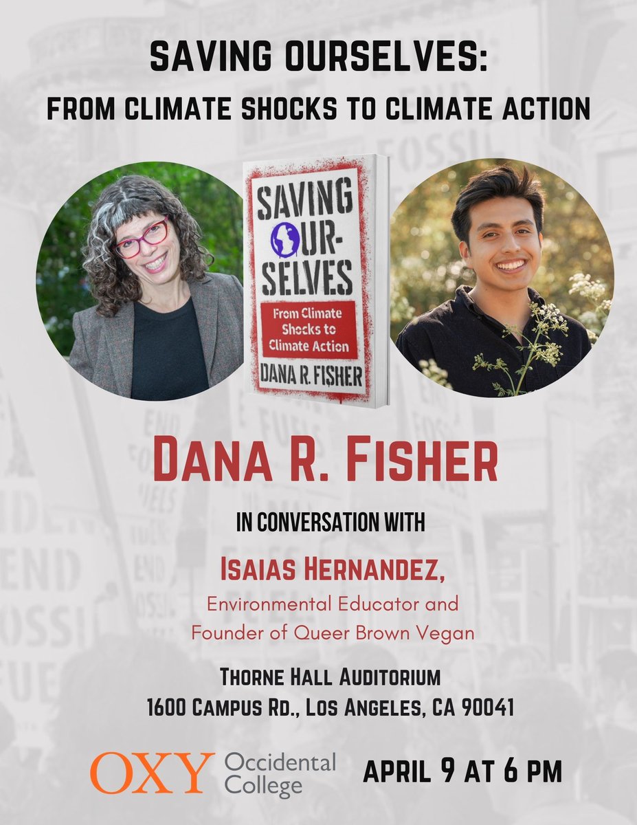 Tonight @queerbrownvegan and I talk #SavingOurselves at Occidental College. #JoinUs!
