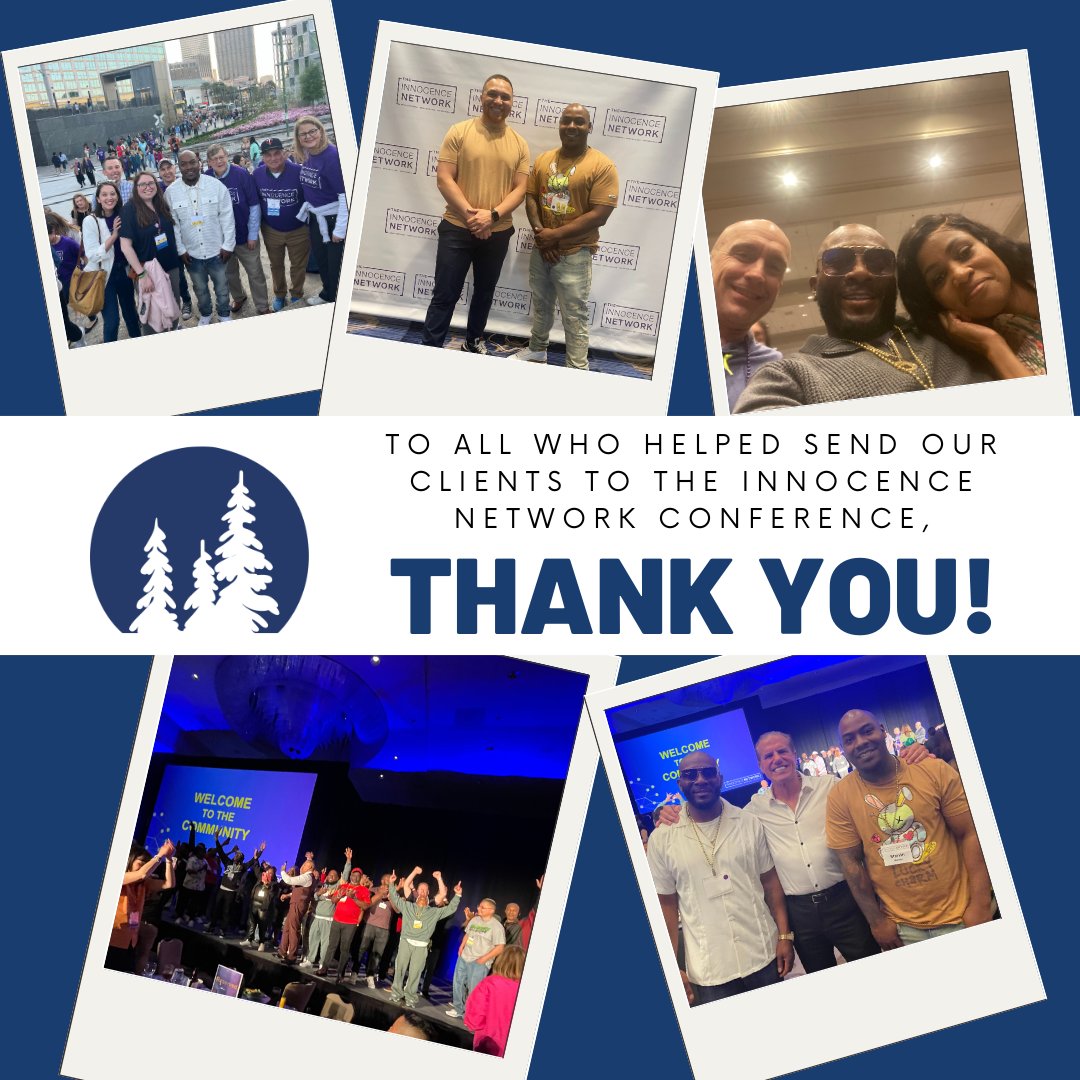 💙To all of our generous supporters who donated and helped send our clients to the @innocencenetwork conference, THANK YOU! #exonerated #freed #innocence #wrongfulconviction #InnocenceConference #InnocenceConference24