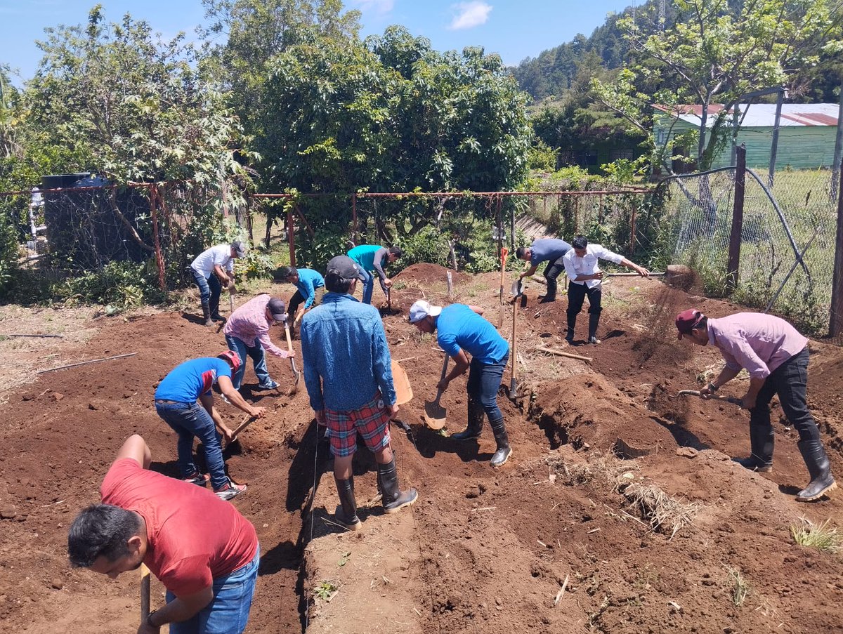 ¡𝗔𝗽𝗿𝗲𝗻𝗱𝗲𝗿 - 𝗛𝗮𝗰𝗶𝗲𝗻𝗱𝗼! 📷 Estudiantes de la carrera Técnico General en Agronomía de nuestro Centro Tecnológico, realizan Preparación de Áreas para Establecimientos de Granos Básicos/Bajo la técnica Cultivos Biointensivos. #SoyTecNicaragua 📷📷