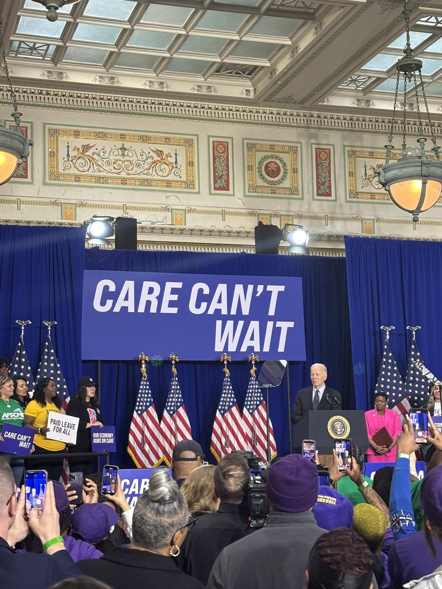 “You’re all somebody else’s hero” @POTUS addressing care workers today. #TheCareEconomy