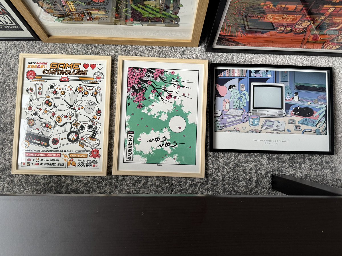 Finally some of the new prints I ordered arrived and got em framed. Still have a couple more frames that should be delivered soon for some smaller ones