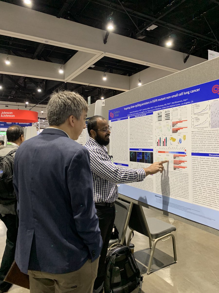 #AACR24 @BhowmickNeil and Manish Thiruvalluvan present exciting work on persister cells in EGFR NSCLC @CSCancerCenter