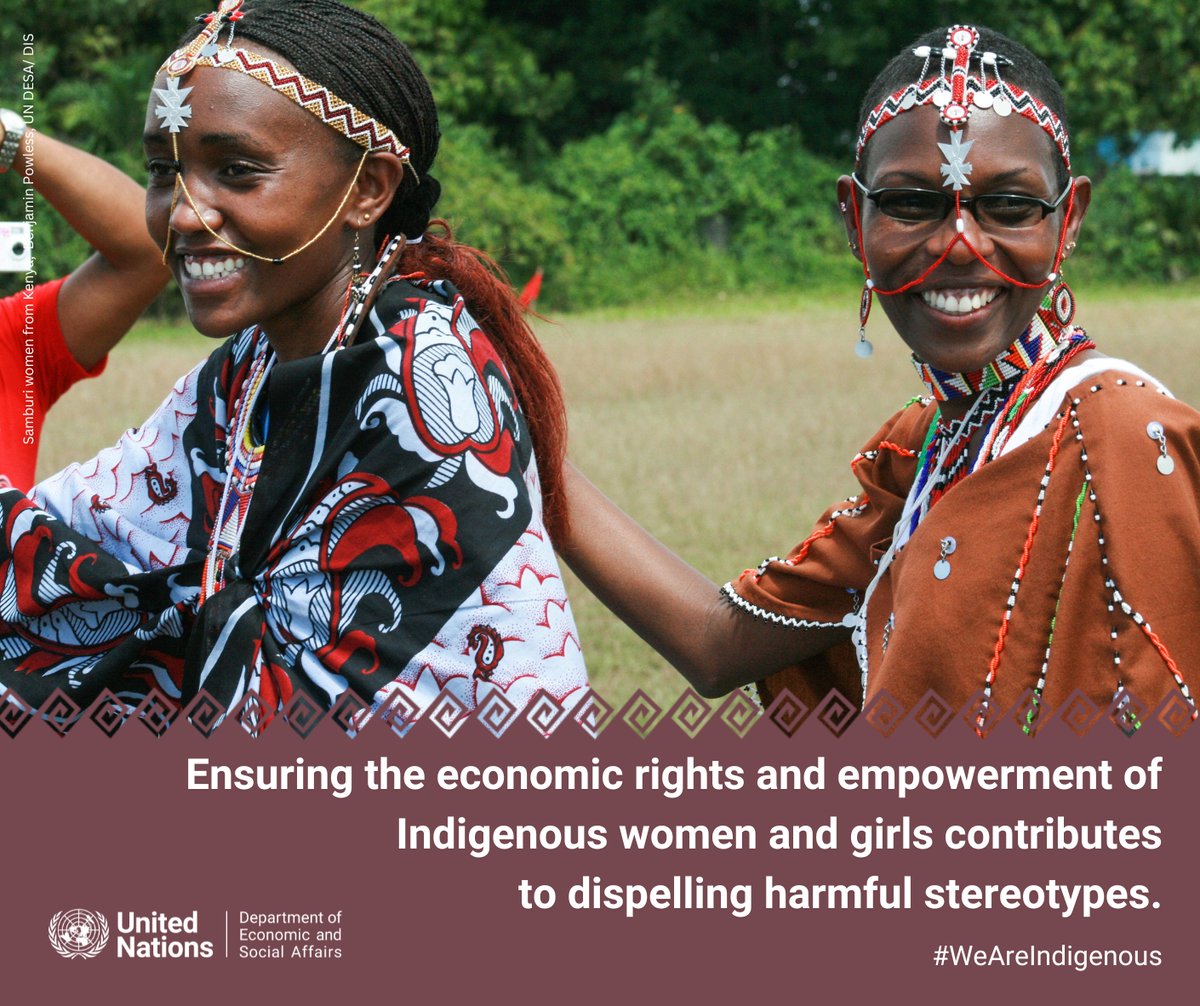 Ensuring the economic rights and empowerment of #Indigenouswomen and girls can dispel harmful stereotypes reinforced by gender social norms, attitudes, and behaviors. Read #GR39 bit.ly/4afgCLX #UNPFII2024