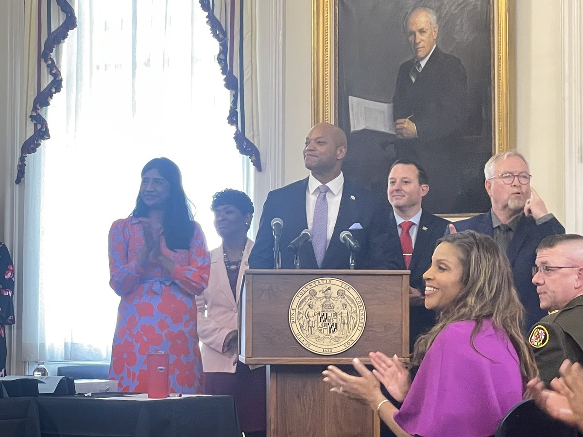 “Today belongs to all of us,” Gov. Wes Moore says to start the first bill signing.