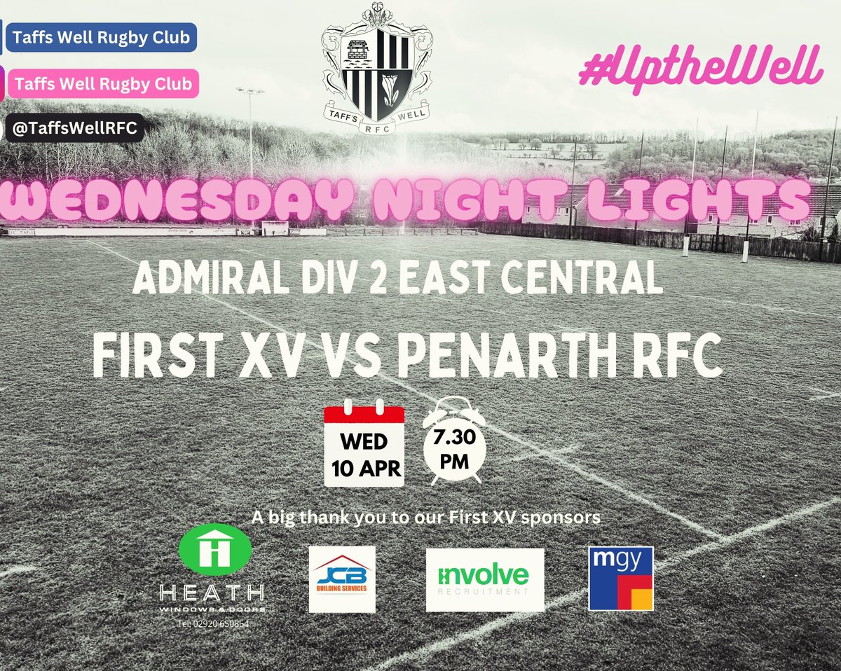 Currently still ON vs @PenarthRFC tomorrow... Let's hope the 🌧 stays away and final pitch inspection tomorrow PM... 👍 Make a date, 7.30 kick off! #UptheWell⚫️⚪️⚫️