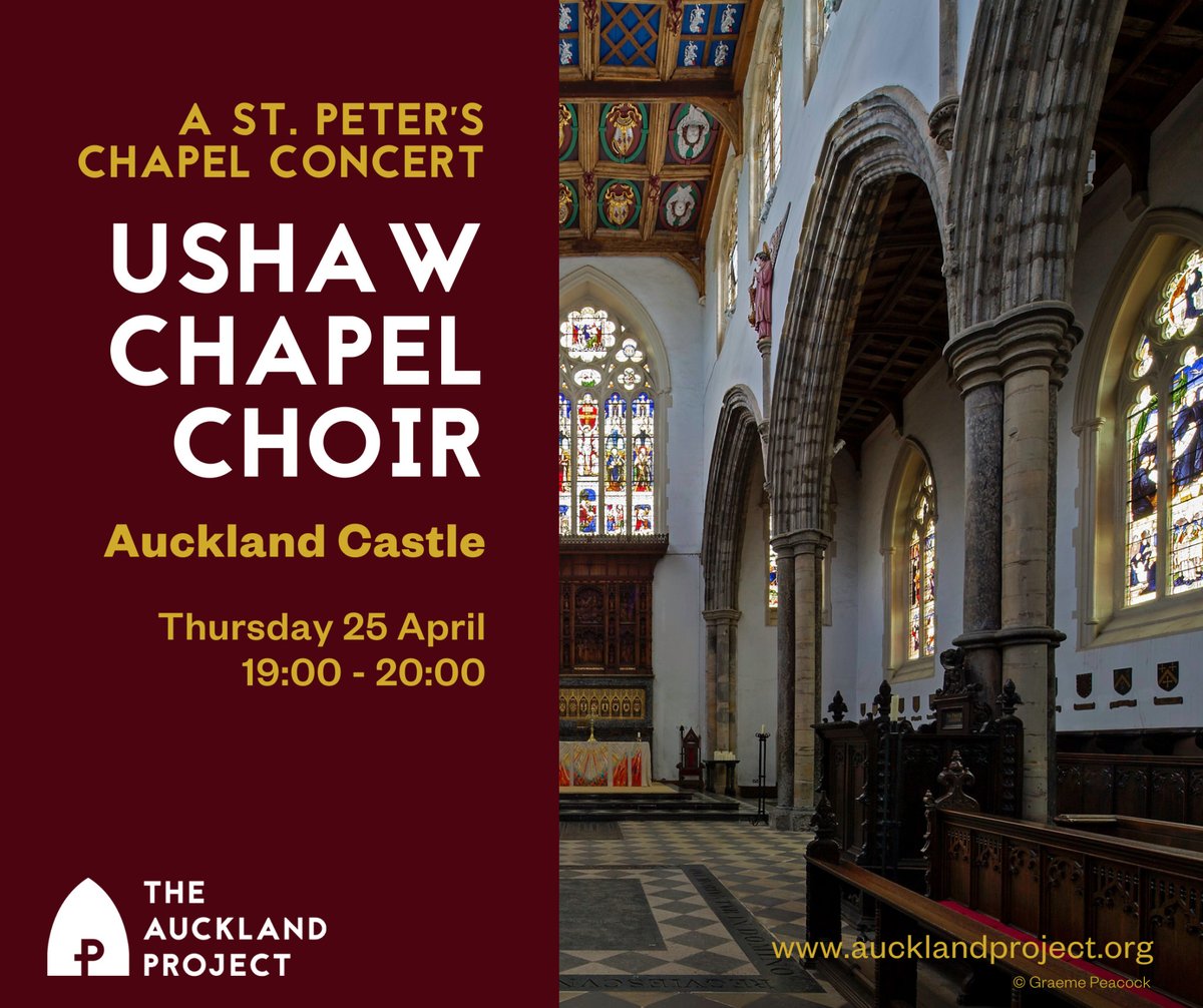 Get ready to be charmed with a captivating concert at Auckland Castle! 🎼 Featuring the Ralph Vaughan Williams Mass in G Minor, Miserere mei, Deus by Allegri and new music by Director of Music, Alex Chisholm-Loxley. Accompanist: Adam Heron. aucklandproject.org/event/ushaw-ch…