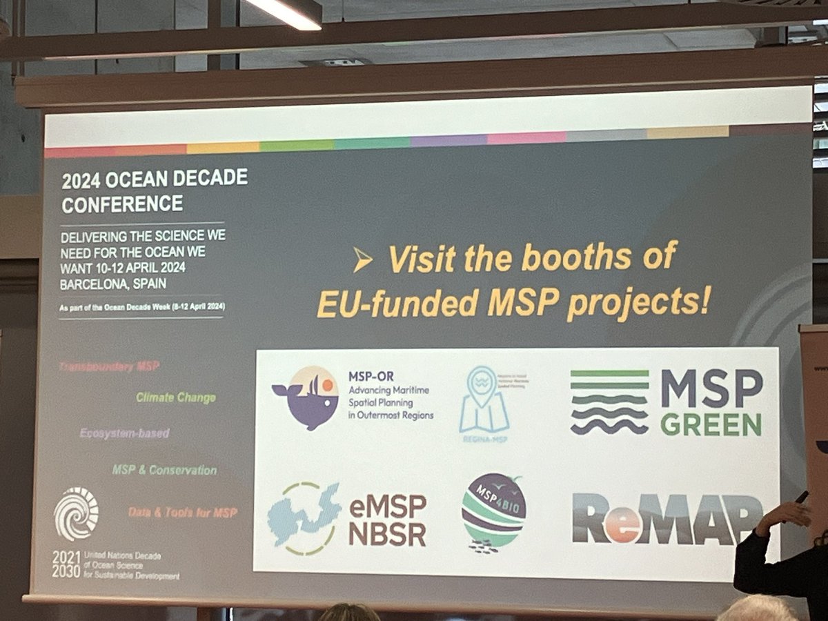 Y muchas gracias a todos los UE projects on MSP to organize this fantastic event! #OceanDecade24 #MSP