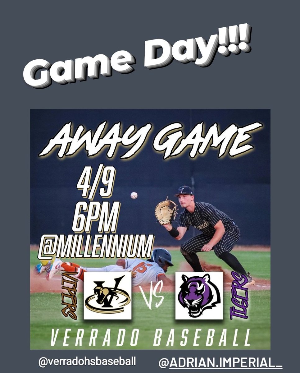 Come out and Cheer us on! See you tonight!!!
#classof2024 #uncommitted #verradohighschool #azbaseball #azrivalrygame #oneverrado #workhardplayhard