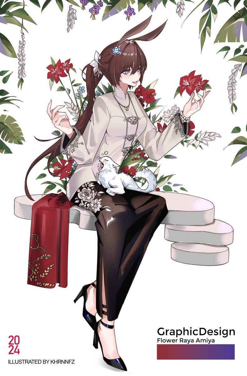 Kebayan Kal'tsit😂 & Flower Raya Amiya✨ Happy Eid Mubarak to everyone! #アークナイツ #명일방주 #明日方舟 #Arknights