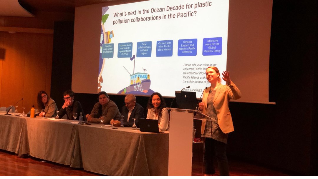 GCT's CEO, Dr Jen Jones, presented at the Ocean Decade Conference in Barcelona earlier today. Representing GCT and our partners at @PP_Sci2Soln, Jen's presentation focused on the importance of regional cooperation in combating ocean plastic pollution. 📷 ©️ GCT