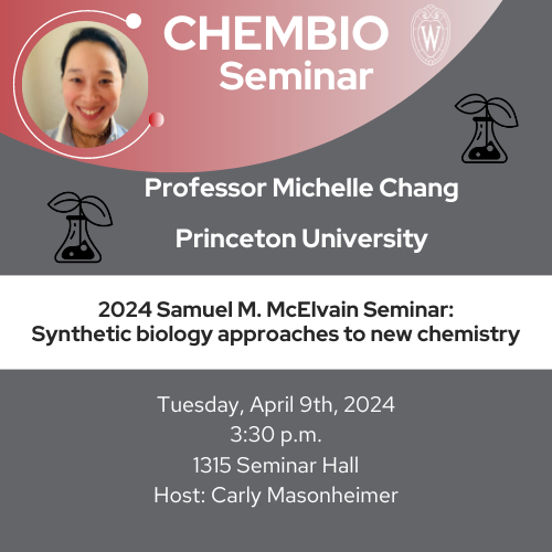Join us this afternoon for Professor Michelle Chang's seminar “Synthetic biology approaches to new chemistry”. Professor Chang will be joining us from Princeton University. Welcome! loom.ly/o0n1oEw