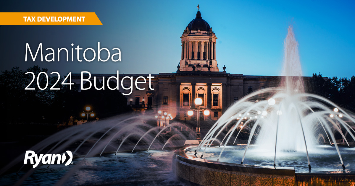 On April 2, 2024, Finance Minister Adrien Sala presented Manitoba’s 2024 budget, which includes several personal income tax reduction measures and noteworthy tax changes. Learn more here. tax.ryan.com/news-and-insig…