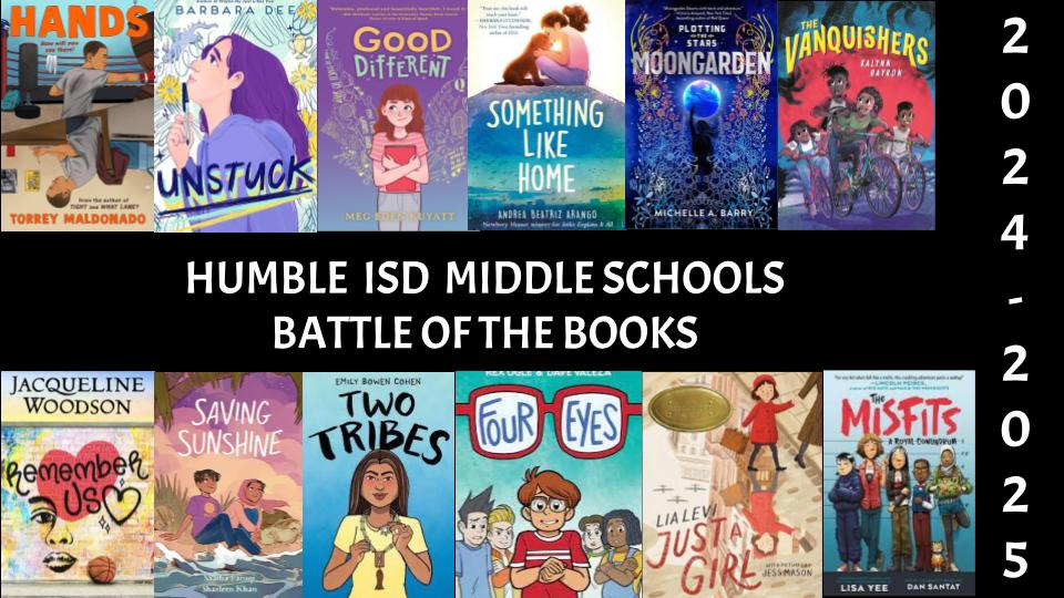 Humble ISD's Battle of the Books 23-24 is in the books. Congratulations to every student who read the books. You are a champion! Here's a peek at next year's list. @HumbleISD