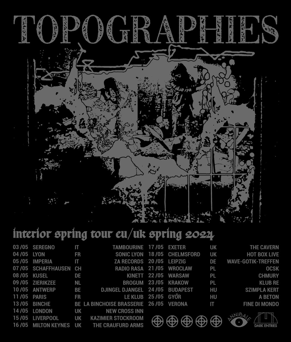 Final European dates - first wave of tickets available: linktr.ee/topographies