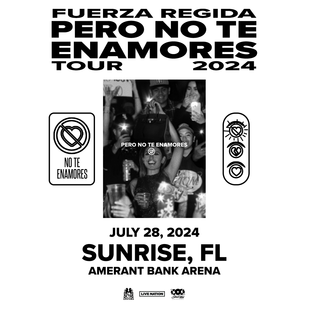 JUST ANNOUNCED: Fuerza Regida is bringing the house down at Amerant Bank Arena on July 28! 🔥 * Tickets on sale Friday, April 12th, at 10am at SeatGeek.com. ¡Fuerza Regida aterriza en el escenario de Amerant Bank Arena el 28 de julio! * Boletos Disponibles: viernes…