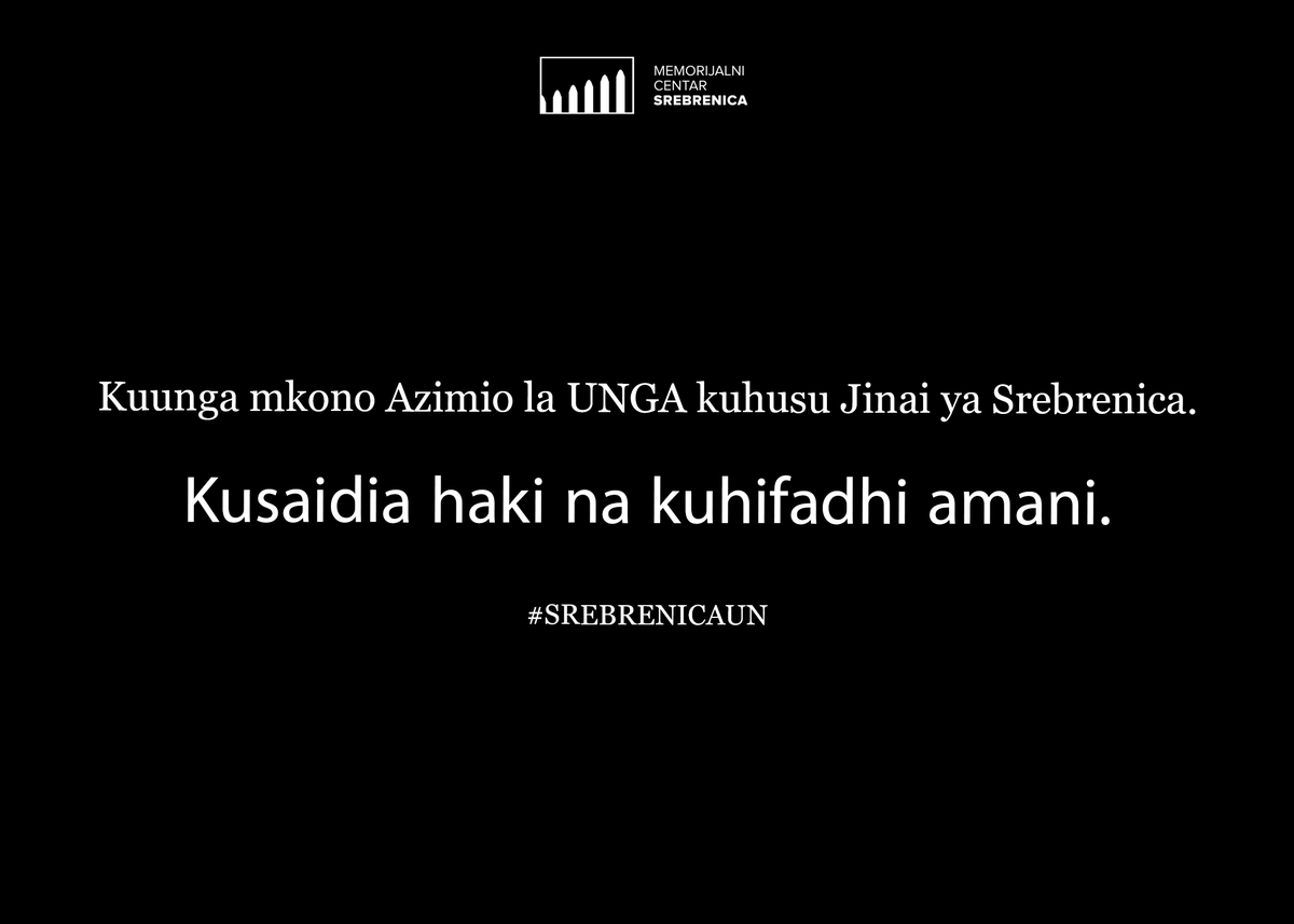 SrebrenicaMC's tweet photo. .@SrebrenicaMC has urged all international missions and embassies in Bosnia and Herzegovina to lend their support to the advocacy for the adoption of the UNGA resolution on Srebrenica. #SrebrenicaUN https://t.co/AzMU4v62f5