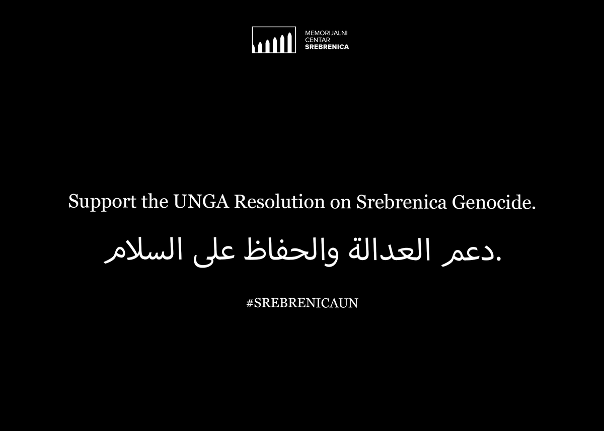 SrebrenicaMC's tweet photo. .@SrebrenicaMC has urged all international missions and embassies in Bosnia and Herzegovina to lend their support to the advocacy for the adoption of the UNGA resolution on Srebrenica. #SrebrenicaUN https://t.co/AzMU4v62f5