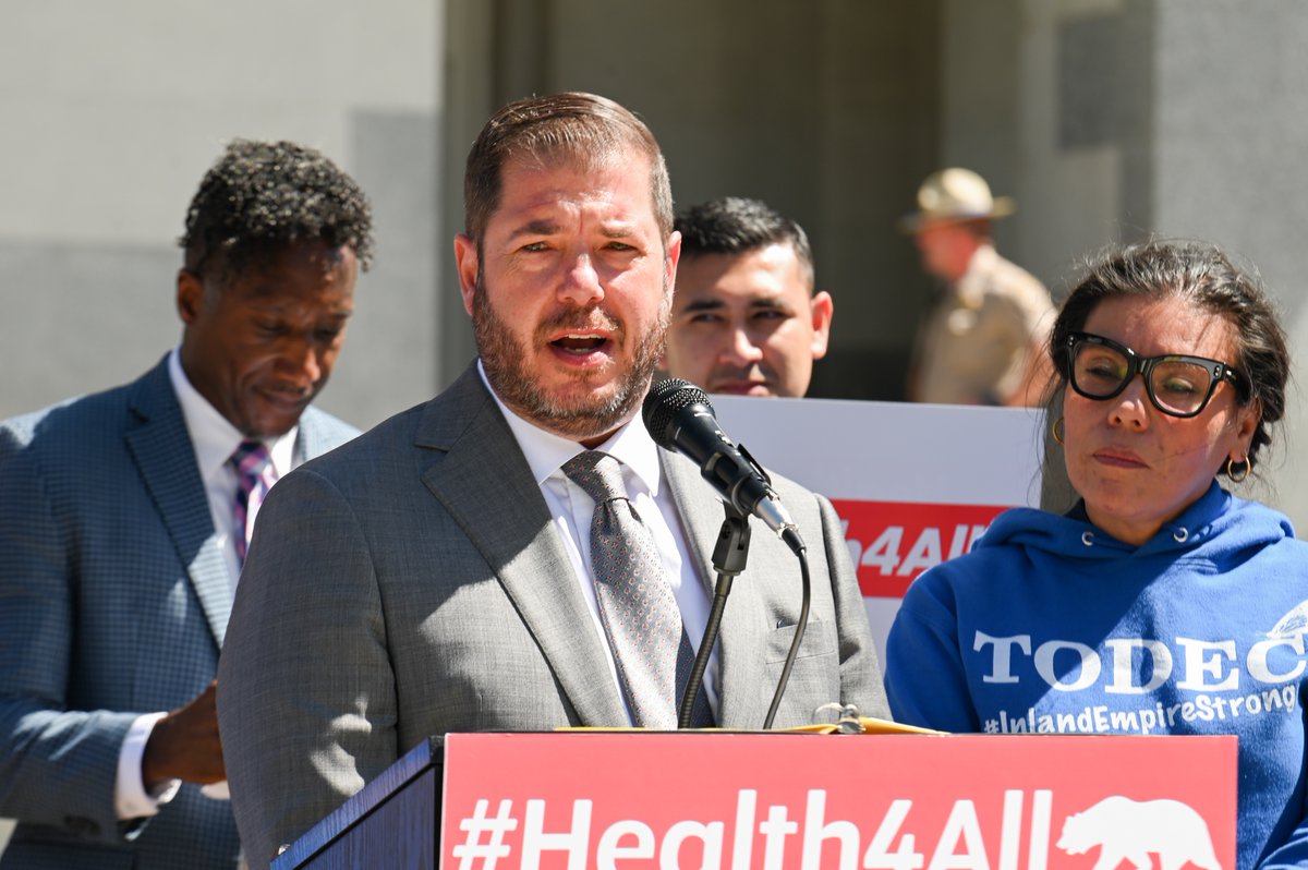 Yesterday we were in Sacramento with the #Health4All coalition, @SenMariaEDurazo, and @AsmArambula to support expanding @CoveredCA to the 500k+ Californians who remain unjustly excluded from access to health coverage simply due to their immigration status. Let's go!