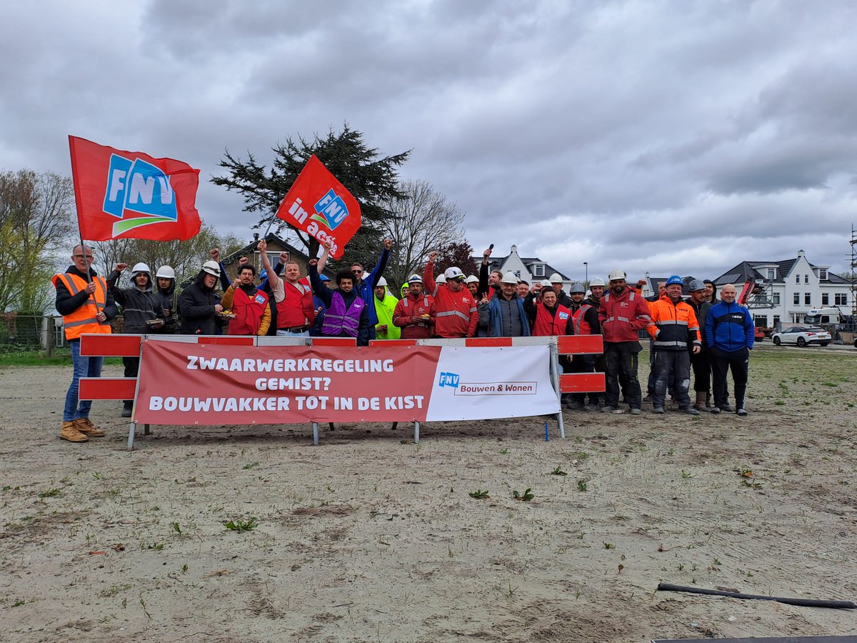 Vandaag in actie: de bouw en de zorg. Zware beroepen moeten eerder kunnen stoppen met werken.