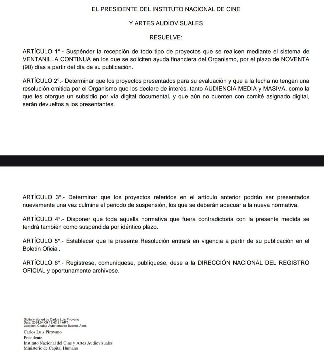 ¿Pensaron que ya había pasado el tornado por el INCAA?