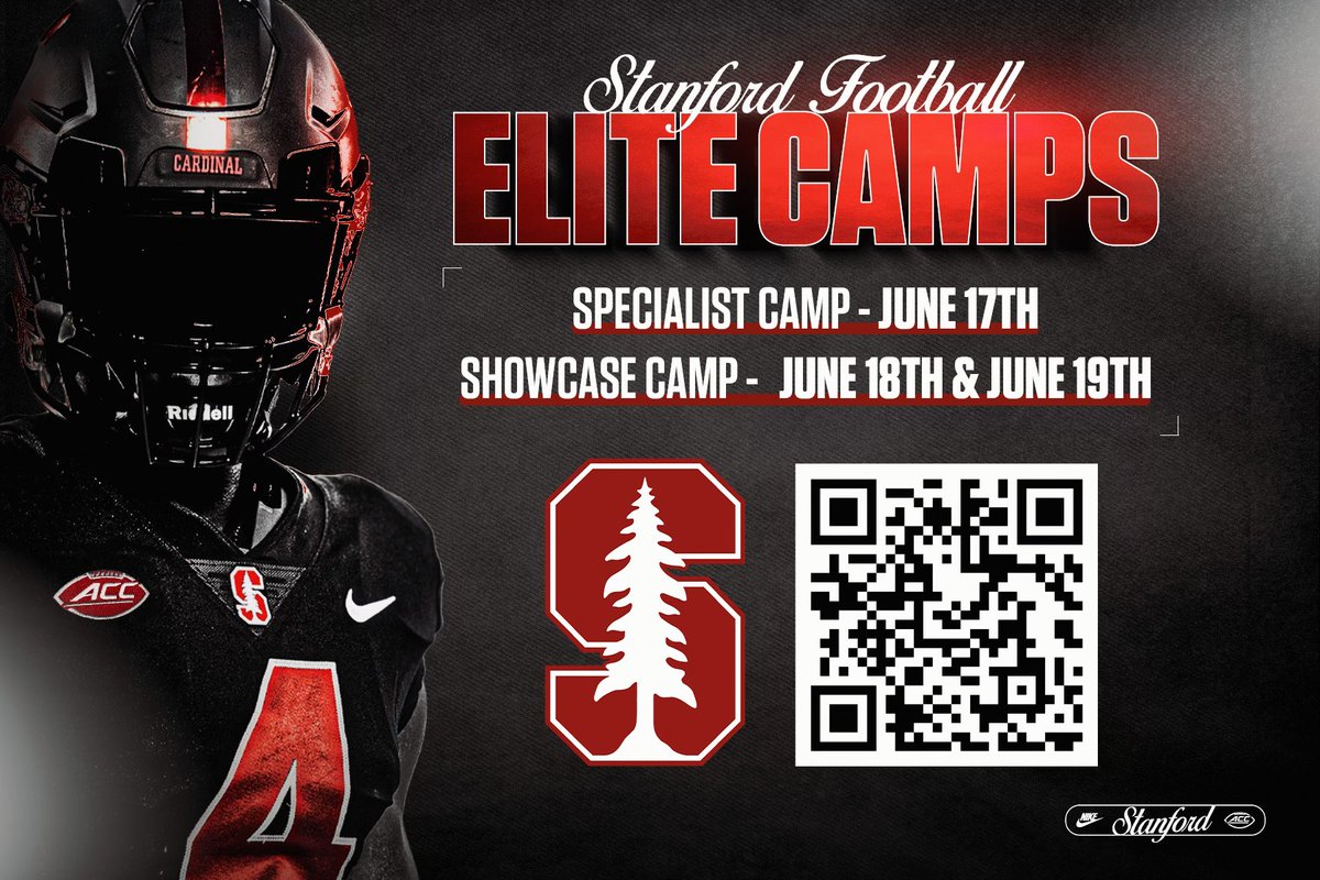 Summer is right around the corner and camp spots are filling up fast! We hope to see you on The Farm 🌲

🔗: StanfordFootballCamp.com

#GoCard #FearTheTree #ForThe8180