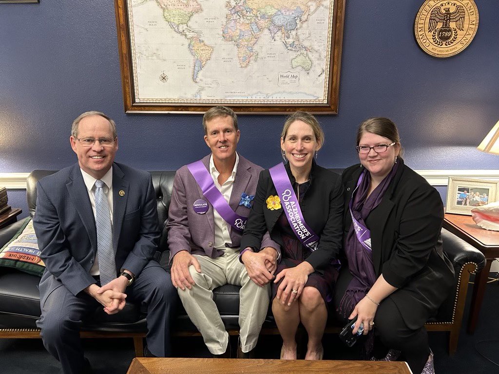 Thank you to my longtime friend and fraternity brother Carter Grine, his wife and advocates from the Alzheimer’s Association and Alzheimer’s Impact Movement for coming to discuss the importance of investment and research into this disease and other forms of dementia. With…