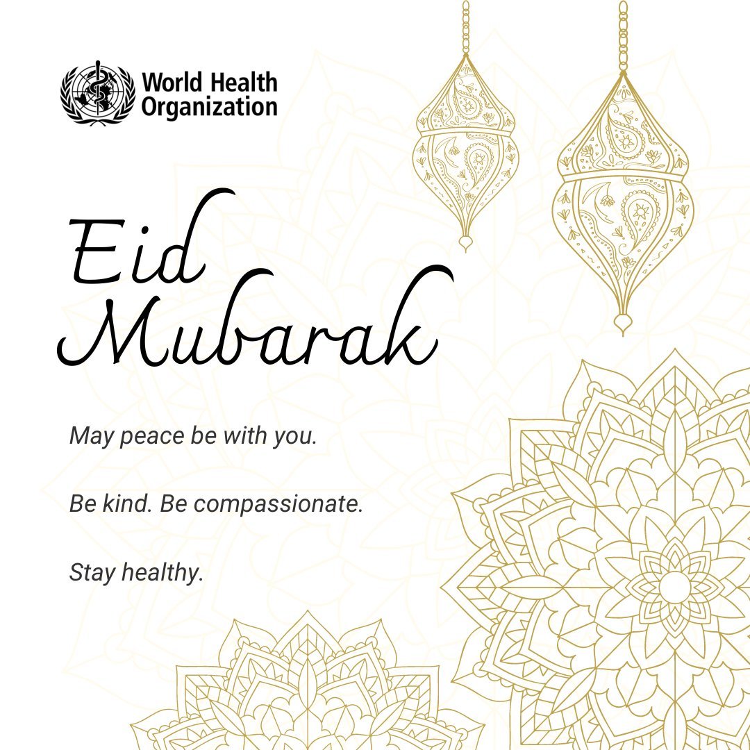 Wishing everyone a joyous Eid al-Fitr filled with love, peace, and happiness! May this special occasion bring communities together in solidarity and compassion ♥️ Eid Mubarak from all of us at @WHOGAMBIA! #EidAlFitr2024 #Eidmubarak2024 🌙🤲