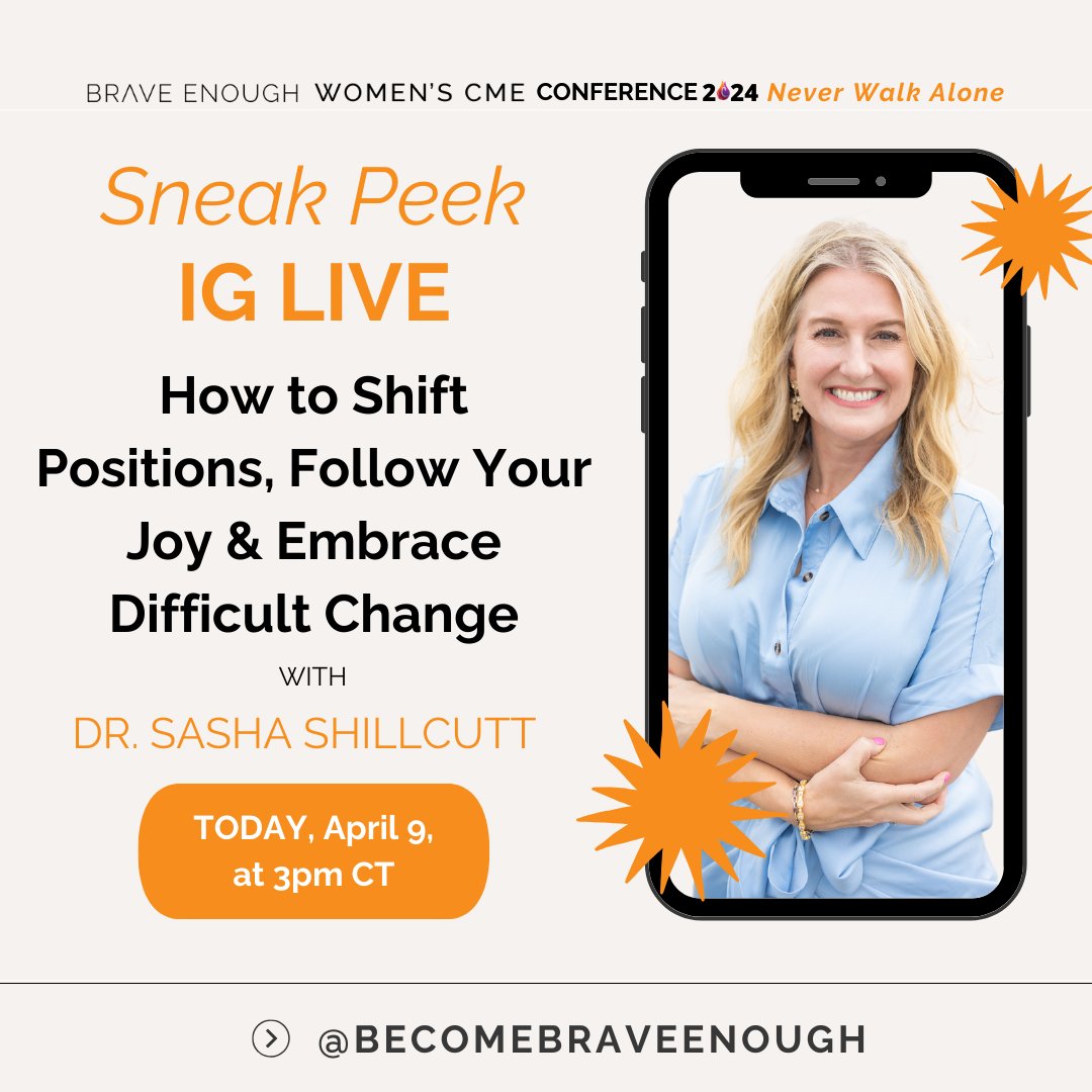 On TODAY's #BE24 Sneak Peak IG Live, I'll be talking about the heart of transition. Whether it's leaving a job, a relationship, or shedding roles that no longer resonate, change is inevitable. Join me today at 3pm CT on the @becomebraveenough IG account!