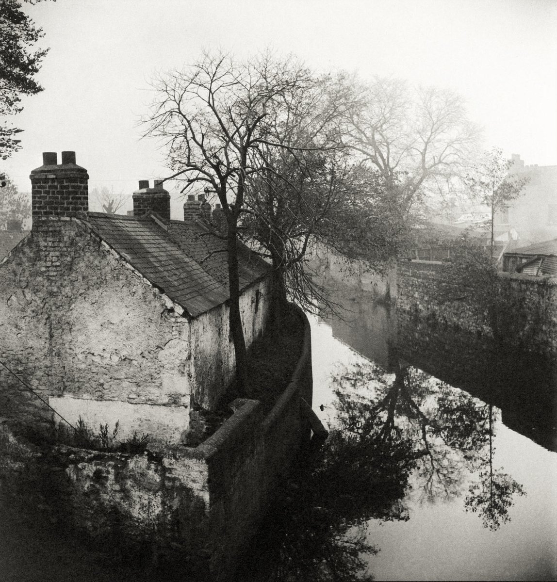 Lee Miller. Cottages by River Tolka, Dublin, Ireland, 1946.