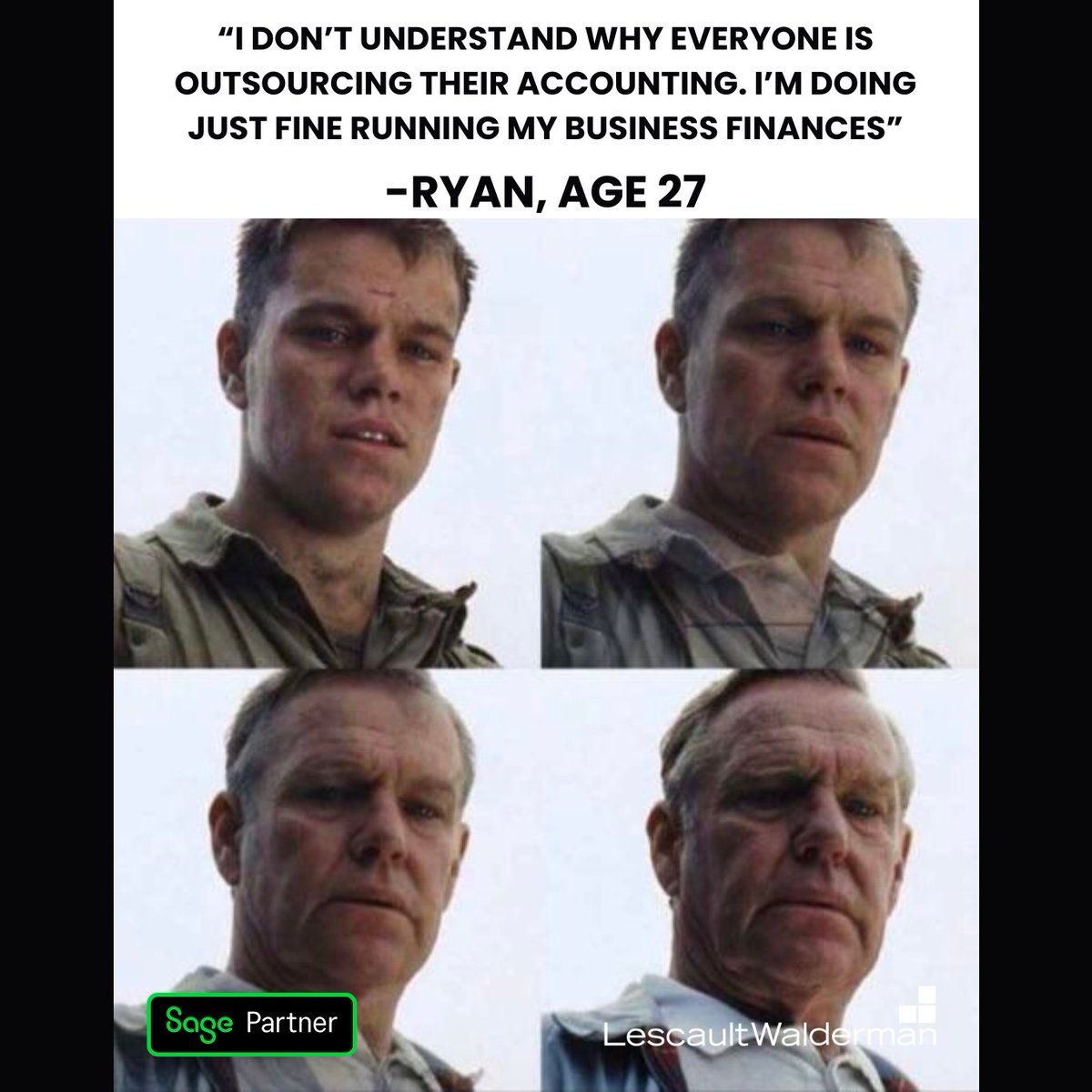 Looks like they did not, in fact, save Ryan. 

But we can💪

#savingprivateryan || #savingmoney || #outsourcing || #outsourcedaccounting