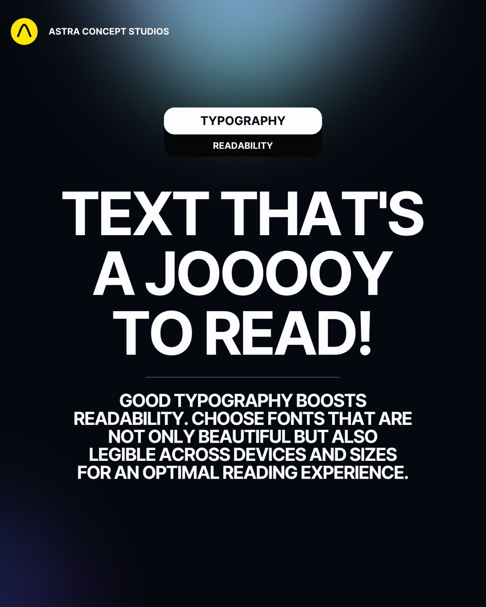 astraconcept's tweet image. ⭐️ Elevate Your Content with the Power of Typography: Learn How Font Choice Enhances Readability and Engagement! #TypographyTips #DesignBasics #ReadableFonts #GraphicDesign ⭐️