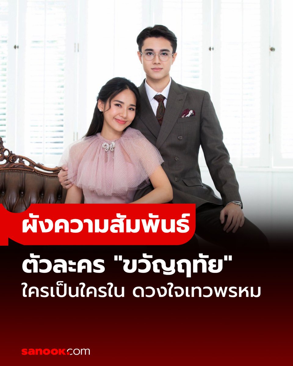 มาดูผังความสัมพันธ์ตัวละคร #ขวัญฤทัย ใน #ดวงใจเทวพรหม ทำความรู้จักใครเป็นใครกันก่อนจะได้ดูละครสนุกขึ้น! #SanookTVMovies อ่านต่อ sanook.com/movie/167135