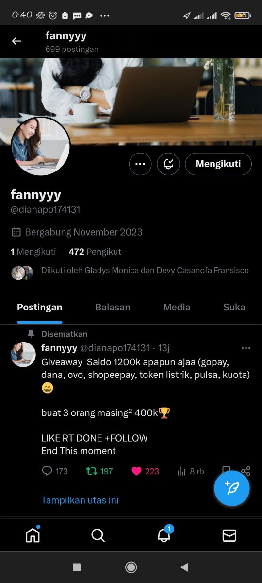 <a href="/dianapo174131/">fannyyy</a> Done kk <a href="/dianapo174131/">fannyyy</a>  dan kk <a href="/sherly1464981/">sherly</a>  sehat selalu semoga berkah rezkinya lancar, semua urusannya sukses  Semoga semua yg di pinta cepat terkabul Aamiin