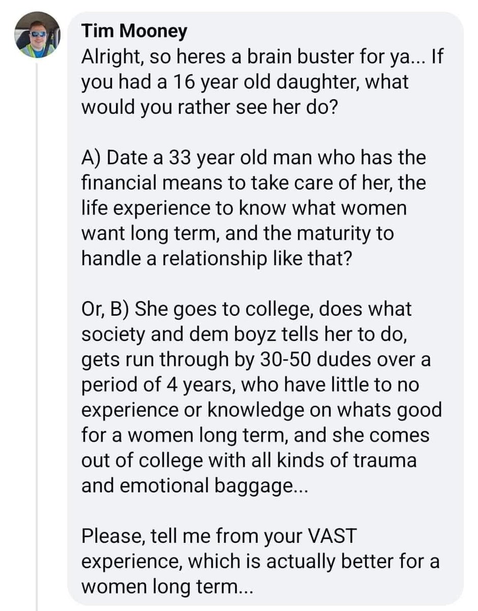 Rape or bodily autonomy? Hmmm… Either/or fallacy when there are more options. Like your daughter could be queer, Tim.