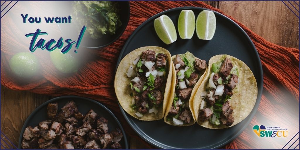 Tacos 🌮. You want tacos for dinner. 

#TempleTX
#TexasLife
#SavvyMoney