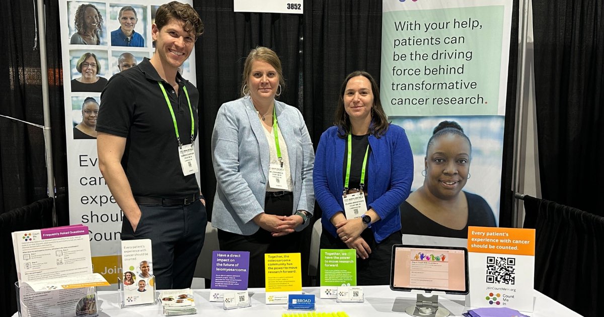 Count Me In is honored to be at #AACR this year! We're excited to showcase our direct-to-patient research model proving that collaboration with patients drives progress in cancer research. Visit booth 3852 to learn from our experts on how you can contribute to advancing research.