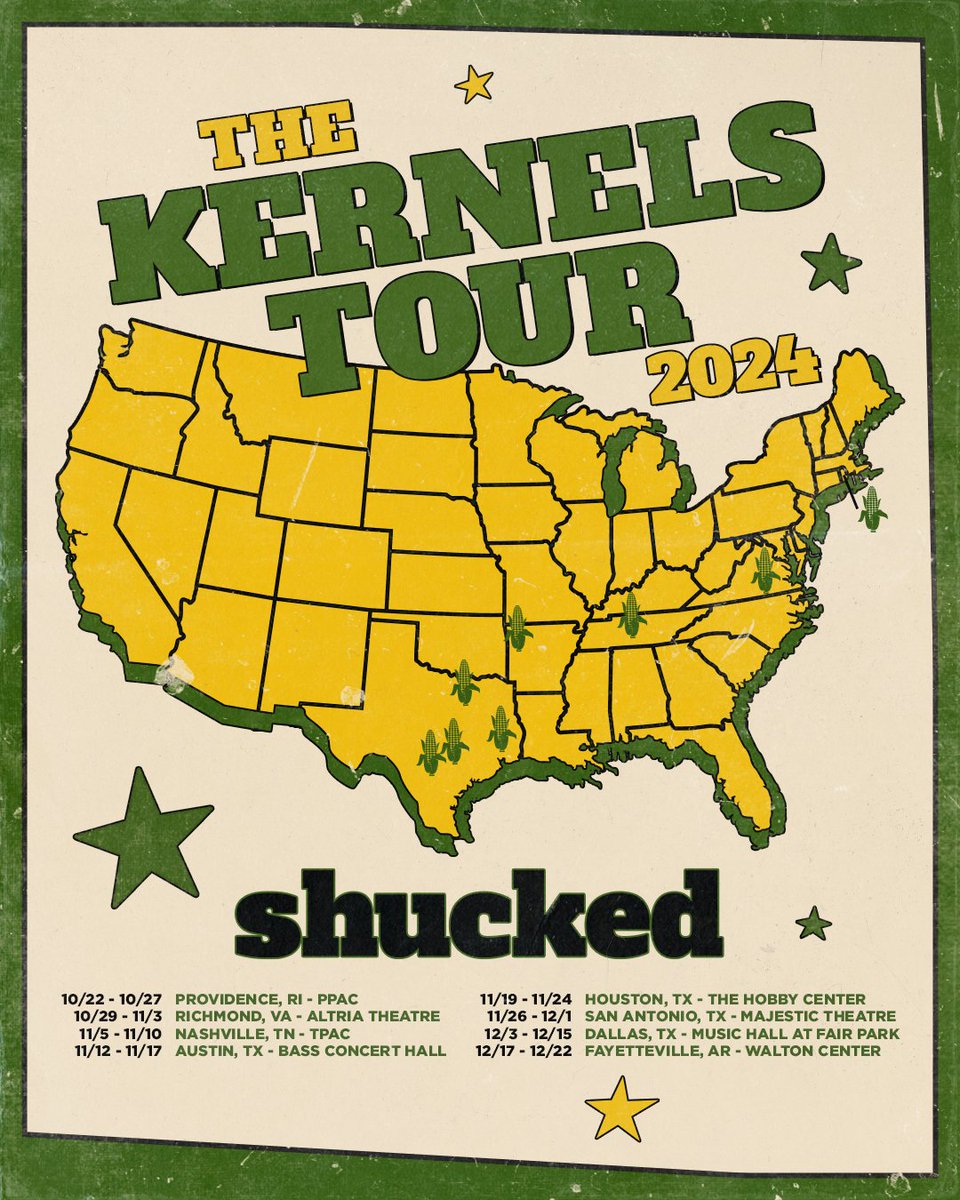 You never shucking know where we’re gonna pop up next! Check out our 2024 tour stops and stay tuned for where we'll be visiting in 2025! 🍿