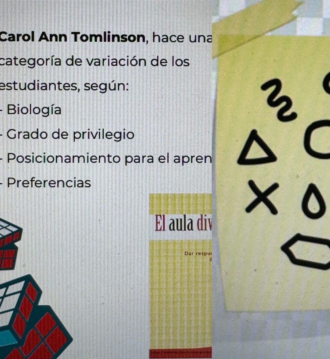 Formación en colegio Sagrada Familia FU-Málaga. Trabajan en equipo conceptos (individualización, diferenciación, personalización). Los docentes hacen dibujo de sus clases, para hacer planteamientos q respondan mejor a las diferencias y necesidades de los alumnos @campustrilema