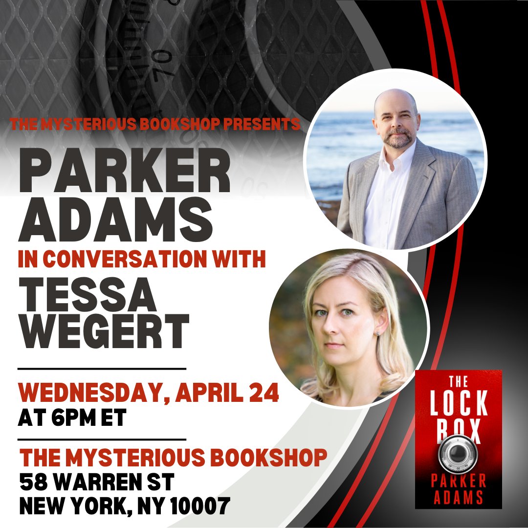 🎉Event alert! Come see @JosephReidBooks, author of 🔑THE LOCK BOX🔒 in conversation with @tessawegert over at @TheMysterious Bookshop on WEDNESDAY, APRIL 24 at 6 PM ET! loom.ly/Cax8Lqs