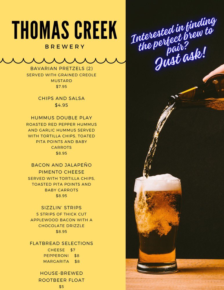 New menu drop. Available now. You know the drill 🍺🤤